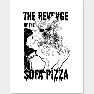 The Revenge of the Sofa Pizza Bnw Posters and Art